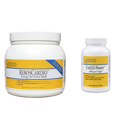 heart-disease: Ribos cardio and CoQ10 bottle